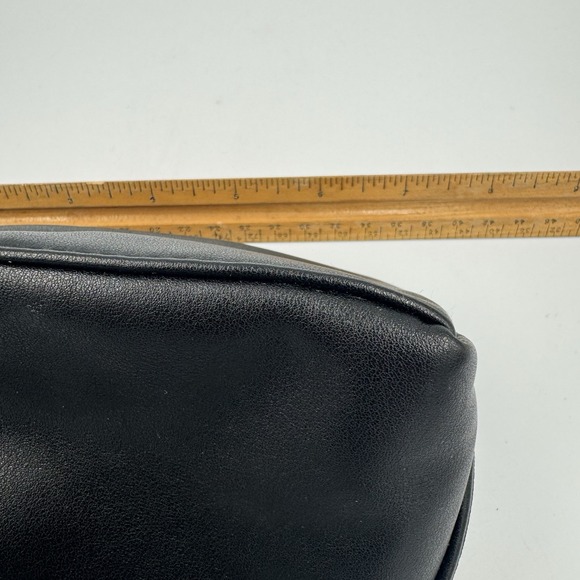 Victoria's Secret Love Small Cosmetic Bag Black gold Zipper Logo - Picture 7 of 8